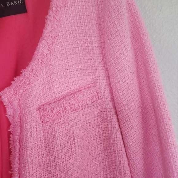 Zara Hot Pink Tweed Jacket XS 💕 - Picture 3 of 4